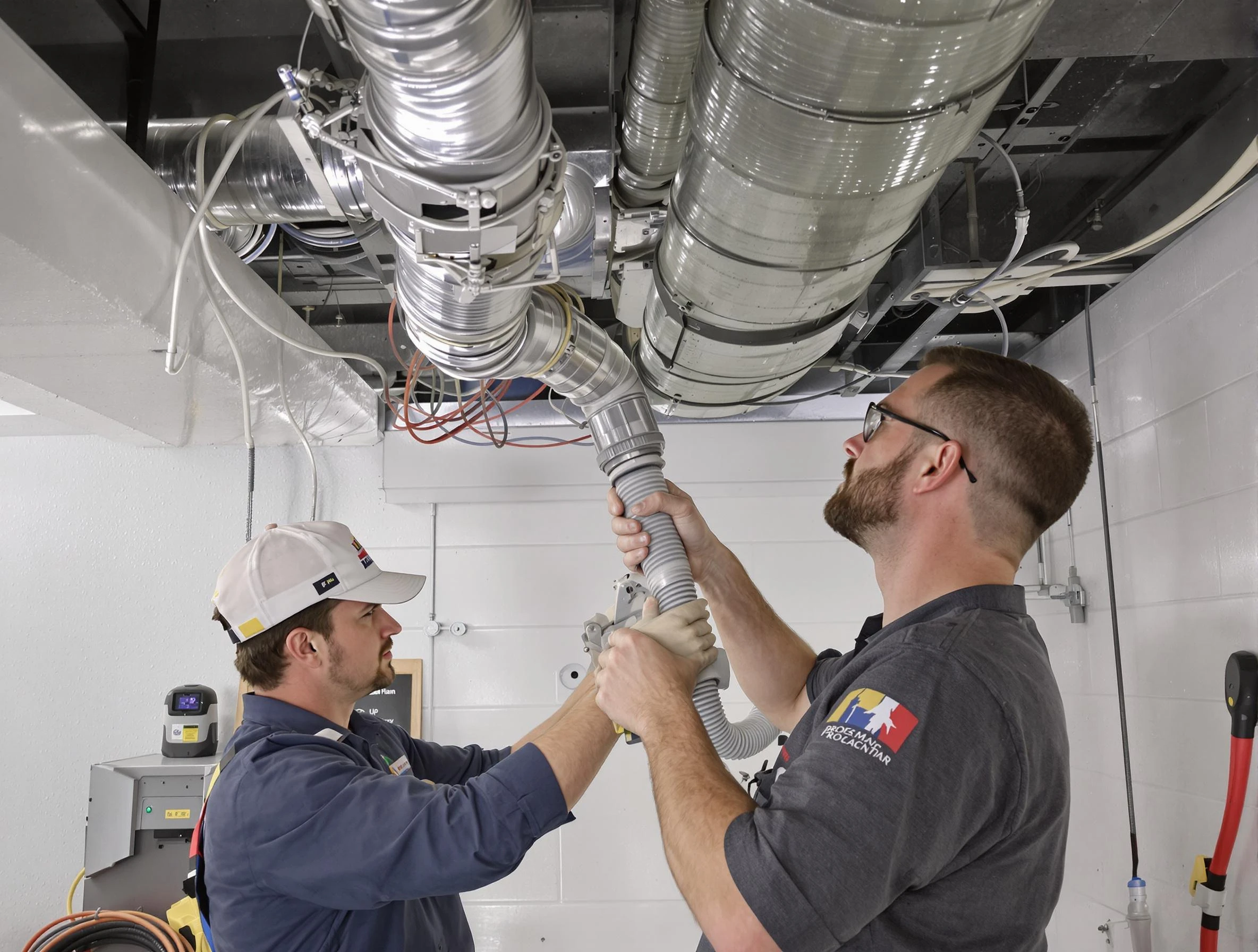 Montevallo Air Duct Cleaning technician performing thorough AC duct cleaning in Montevallo