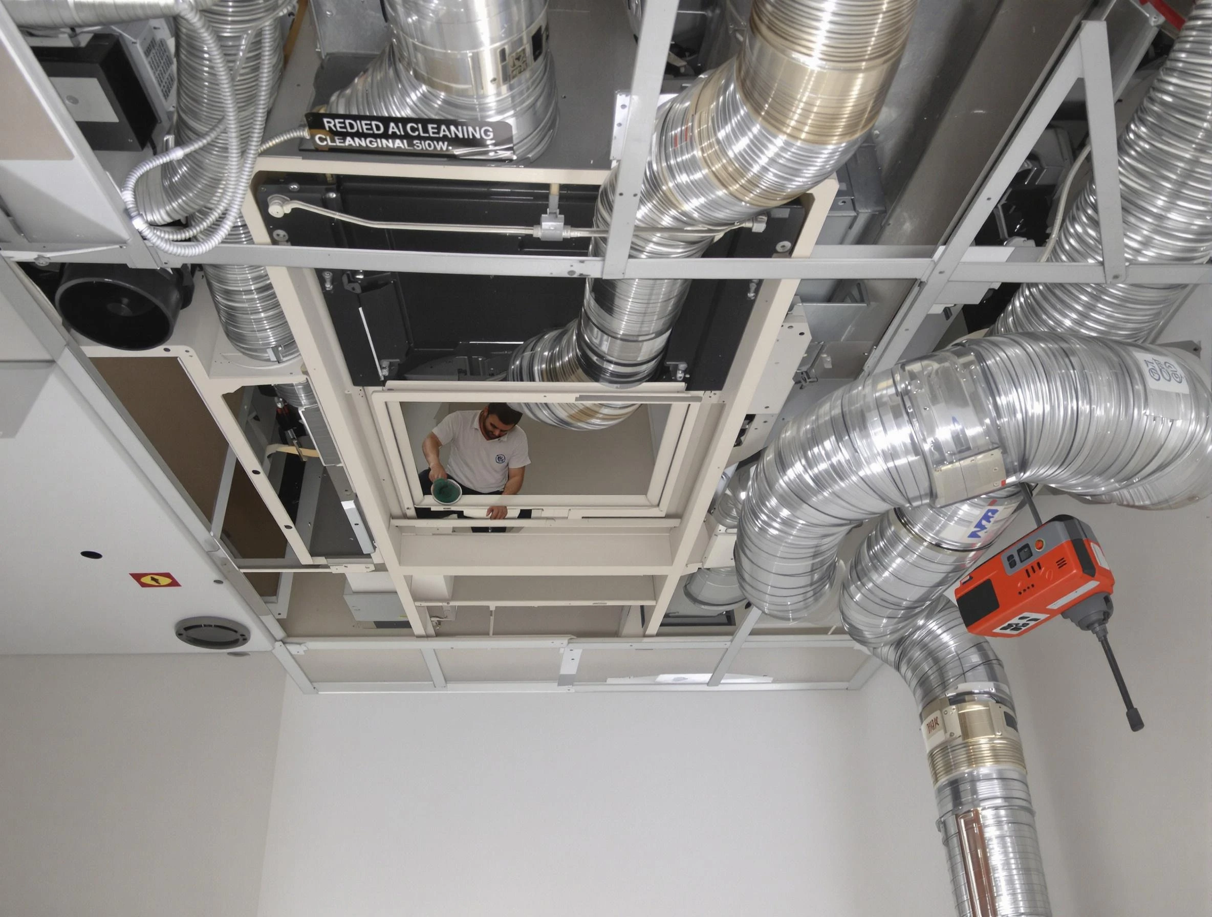Montevallo Air Duct Cleaning technician performing detailed central duct system cleaning in Montevallo