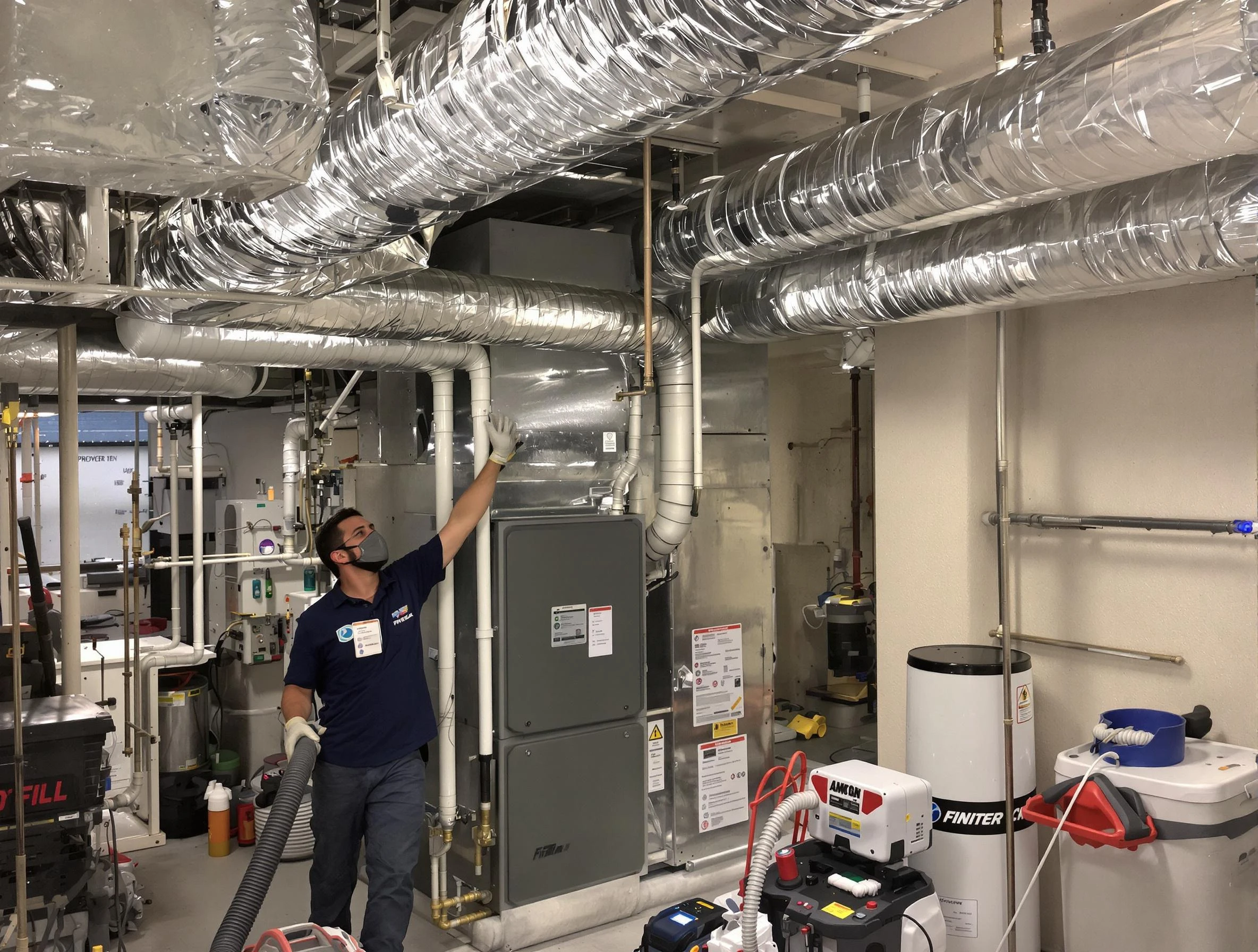 Montevallo Air Duct Cleaning specialist performing thorough furnace duct cleaning in a Montevallo residence