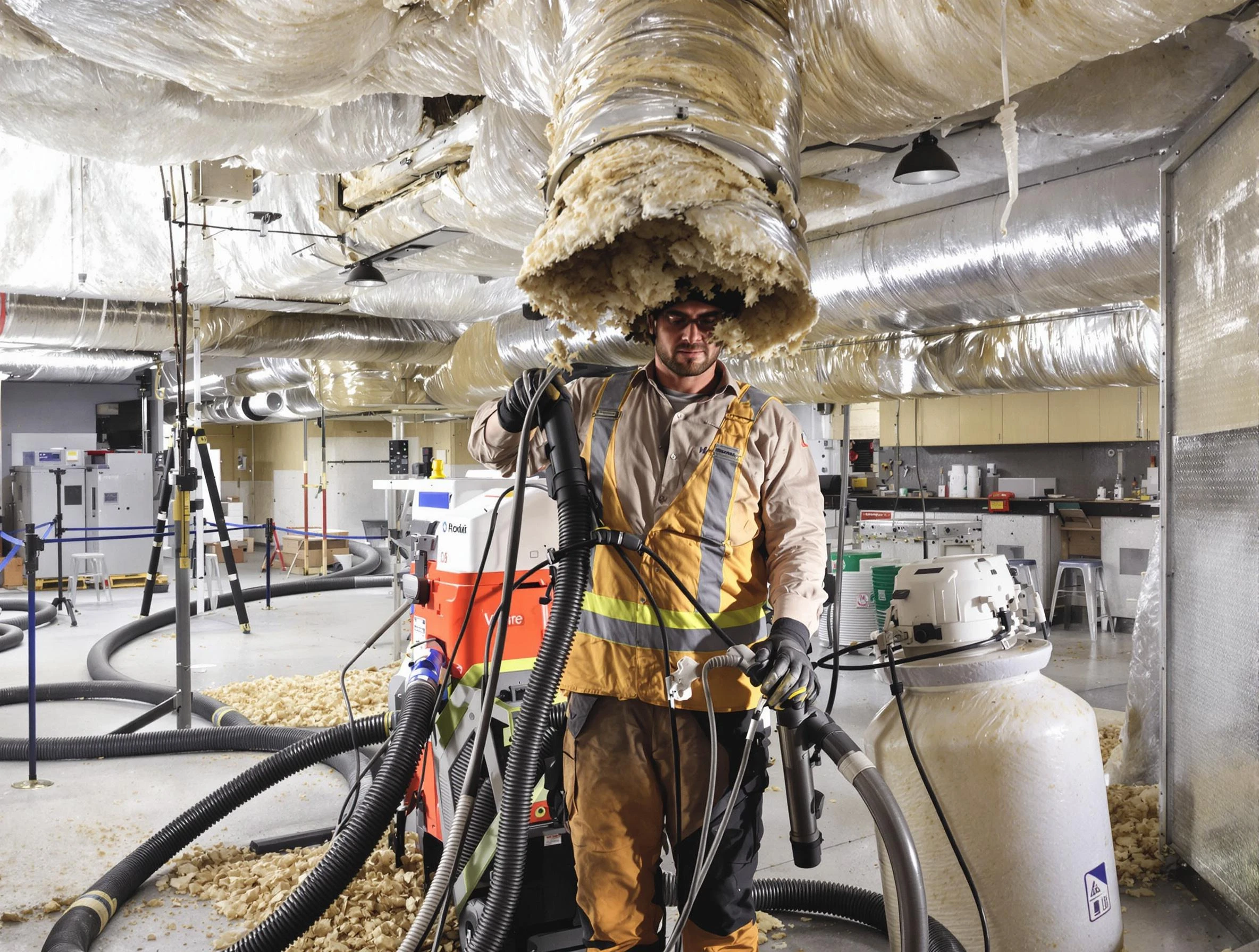 Professional vacuum insulation removal by Montevallo Air Duct Cleaning expert in Montevallo